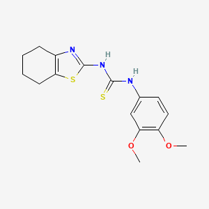 molecular formula C16H19N3O2S2 B5700433 N-(3,4-dimethoxyphenyl)-N'-(4,5,6,7-tetrahydro-1,3-benzothiazol-2-yl)thiourea 