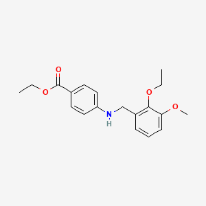 molecular formula C19H23NO4 B5700440 Ethyl 4-[(2-ethoxy-3-methoxyphenyl)methylamino]benzoate 