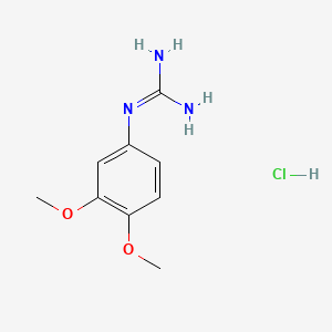molecular formula C9H14ClN3O2 B570048 N-(3,4-Dimethoxyphenyl)guanidine Hydrochloride CAS No. 855890-38-9