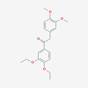 molecular formula C20H24O5 B5700492 Ethanone, 1-(3,4-diethoxyphenyl)-2-(3,4-dimethoxyphenyl)- CAS No. 113336-63-3