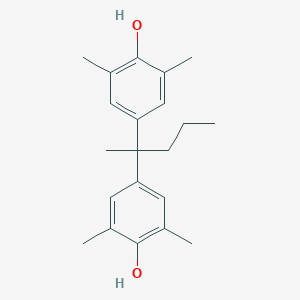 molecular formula C21H28O2 B057005 4-[2-(4-Hydroxy-3,5-dimethylphenyl)pentan-2-yl]-2,6-dimethylphenol CAS No. 122419-17-4