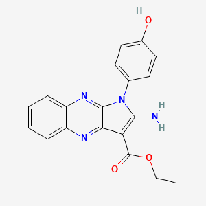 molecular formula C19H16N4O3 B5700500 Ethyl 2-amino-1-(4-hydroxyphenyl)-1H-pyrrolo(2,3-B)quinoxaline-3-carboxylate 