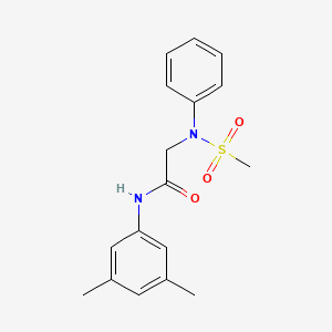 molecular formula C17H20N2O3S B5700530 N-(3,5-dimethylphenyl)-2-(N-methylsulfonylanilino)acetamide 