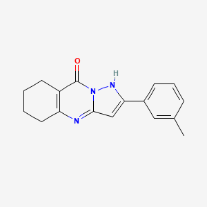molecular formula C17H17N3O B5700541 2-(3-methylphenyl)-5,6,7,8-tetrahydro-1H-pyrazolo[5,1-b]quinazolin-9-one 