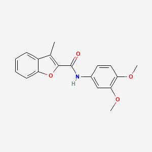 molecular formula C18H17NO4 B5700552 N-(3,4-dimethoxyphenyl)-3-methyl-1-benzofuran-2-carboxamide 