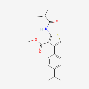 molecular formula C19H23NO3S B5700562 METHYL 2-(2-METHYLPROPANAMIDO)-4-[4-(PROPAN-2-YL)PHENYL]THIOPHENE-3-CARBOXYLATE 