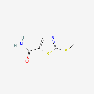molecular formula C5H6N2OS2 B570058 2-(Methylthio)thiazole-5-carboxamide CAS No. 117887-05-5