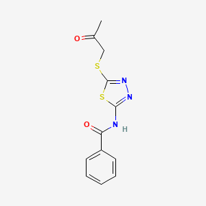molecular formula C12H11N3O2S2 B5700598 N-[5-(2-oxopropylsulfanyl)-1,3,4-thiadiazol-2-yl]benzamide 