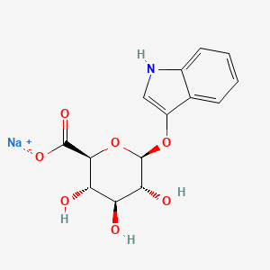 molecular formula C14H14NNaO7 B570060 3-Indolyl B-D-glucuronide sodium salt CAS No. 119736-51-5