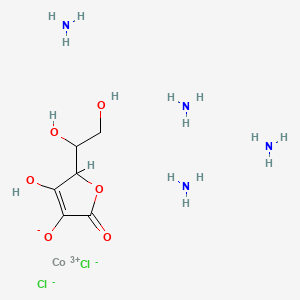 molecular formula C6H19Cl2CoN4O6 B570061 Cobalt-tetrammine-ascorbate complex CAS No. 111619-00-2