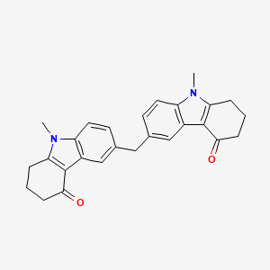 molecular formula C27H26N2O2 B570062 6-Methyldi(ondansetron-3-de(1,2-dimethyl-1H-imidazole)) CAS No. 1365727-07-6