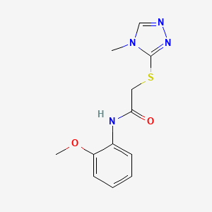 molecular formula C12H14N4O2S B5700630 N~1~-(2-METHOXYPHENYL)-2-[(4-METHYL-4H-1,2,4-TRIAZOL-3-YL)SULFANYL]ACETAMIDE 