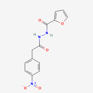 molecular formula C13H11N3O5 B5700650 N'-[2-(4-nitrophenyl)acetyl]furan-2-carbohydrazide 