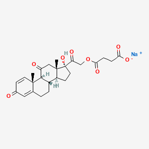 molecular formula C25H29NaO8 B570069 Prednisone sodium succinate CAS No. 119042-10-3