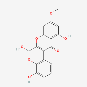 molecular formula C17H12O7 B570071 Boeravinone O CAS No. 1449384-21-7