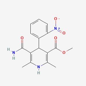 molecular formula C16H17N3O5 B570073 Nifedipine Monoamide CAS No. 114709-68-1