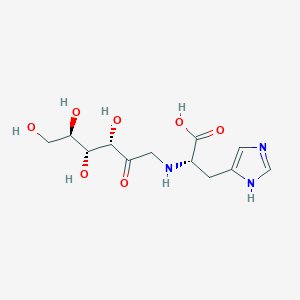 molecular formula C12H19N3O7 B570085 Fructose-histidine CAS No. 25020-13-7