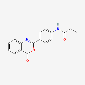 molecular formula C17H14N2O3 B5700888 N-[4-(4-oxo-4H-3,1-benzoxazin-2-yl)phenyl]propanamide 
