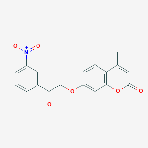 molecular formula C18H13NO6 B5700941 4-methyl-7-[2-(3-nitrophenyl)-2-oxoethoxy]-2H-chromen-2-one 