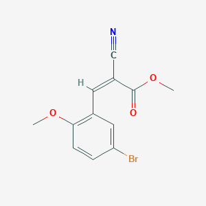 molecular formula C12H10BrNO3 B5700973 methyl (2Z)-3-(5-bromo-2-methoxyphenyl)-2-cyanoprop-2-enoate CAS No. 362608-36-4