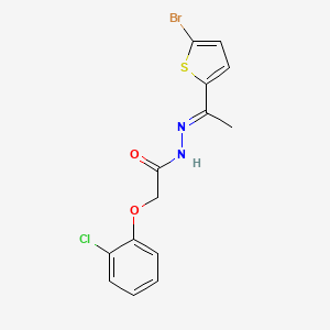 molecular formula C14H12BrClN2O2S B5700993 N'-[(1E)-1-(5-bromothiophen-2-yl)ethylidene]-2-(2-chlorophenoxy)acetohydrazide 