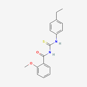 molecular formula C17H18N2O2S B5701061 N-(4-ethylphenyl)-N'-(2-methoxybenzoyl)thiourea 