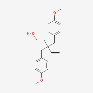 molecular formula C21H26O3 B570109 3,3-Bis(4-methoxybenzyl)pent-4-en-1-ol CAS No. 1384881-63-3