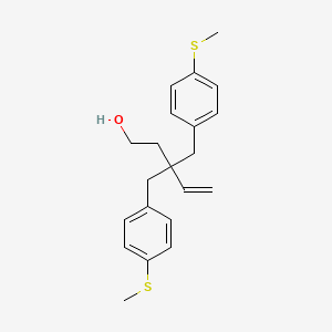 molecular formula C21H26OS2 B570110 3,3-Bis(4-methylthio)benzylpent-4-en-1-ol CAS No. 1384881-64-4