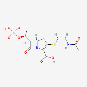 (5R,6R)-3-[(Z)-2-acetamidoethenyl]sulfanyl-7-oxo-6-[(1S)-1-sulfooxyethyl]-1-azabicyclo[3.2.0]hept-2-ene-2-carboxylic acid