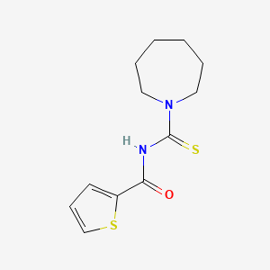 molecular formula C12H16N2OS2 B5701186 N-(azepane-1-carbothioyl)thiophene-2-carboxamide 