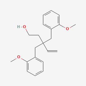 molecular formula C21H26O3 B570119 3,3-Bis(2-methoxybenzyl)pent-4-en-1-ol CAS No. 1384881-68-8