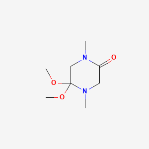 molecular formula C8H16N2O3 B570123 5,5-Dimethoxy-1,4-dimethylpiperazin-2-one CAS No. 111886-77-2