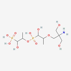 molecular formula C10H25NO11P2 B570124 (2-(((2-(2-Amino-3-hydroxy-2-(hydroxymethyl)propoxy)-1-hydroxypropyl)hydroxyphosphoryl)oxy)-1-hydroxypropyl)phosphonic acid CAS No. 1262243-12-8