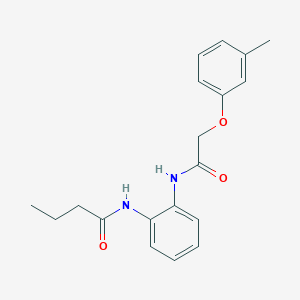 molecular formula C19H22N2O3 B5701281 N-[2-[[2-(3-methylphenoxy)acetyl]amino]phenyl]butanamide 