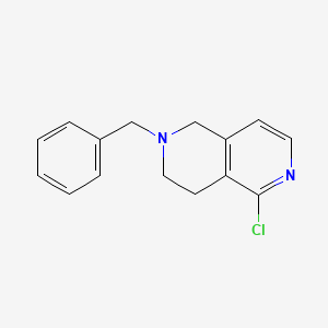 molecular formula C15H15ClN2 B570134 2-Benzyl-5-chloro-1,2,3,4-tetrahydro-2,6-naphthyridine CAS No. 1104027-46-4
