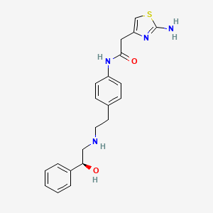 molecular formula C21H24N4O2S B570135 (S)-2-(2-aminothiazol-4-yl)-N-(4-(2-((2-hydroxy-2-phenylethyl)amino)ethyl)phenyl)acetamide CAS No. 1796931-48-0