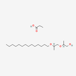 molecular formula C23H48O5 B570137 Propanoic acid;2-(2-tetradecoxypropoxy)propan-1-ol CAS No. 111497-87-1
