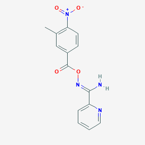 molecular formula C14H12N4O4 B5701370 N'-{[(3-methyl-4-nitrophenyl)carbonyl]oxy}pyridine-2-carboximidamide 