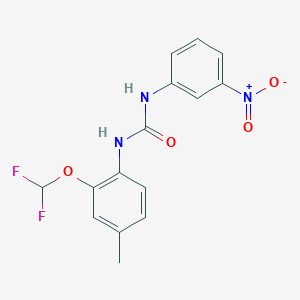 molecular formula C15H13F2N3O4 B5701432 1-[2-(Difluoromethoxy)-4-methylphenyl]-3-(3-nitrophenyl)urea 