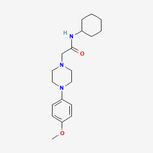 molecular formula C19H29N3O2 B5701488 N-cyclohexyl-2-[4-(4-methoxyphenyl)piperazin-1-yl]acetamide 