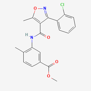molecular formula C20H17ClN2O4 B5701490 METHYL 3-[3-(2-CHLOROPHENYL)-5-METHYL-1,2-OXAZOLE-4-AMIDO]-4-METHYLBENZOATE 