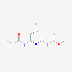 molecular formula C9H10ClN3O4 B057015 methyl N-[4-chloro-6-(methoxycarbonylamino)pyridin-2-yl]carbamate CAS No. 121572-37-0
