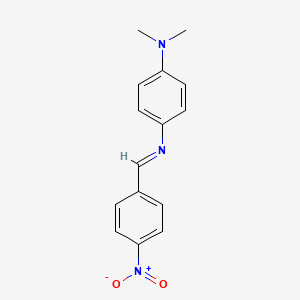 molecular formula C15H15N3O2 B5701562 N,N-dimethyl-4-[(4-nitrophenyl)methylideneamino]aniline 