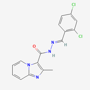 molecular formula C16H12Cl2N4O B5701577 N-[(E)-(2,4-dichlorophenyl)methylideneamino]-2-methylimidazo[1,2-a]pyridine-3-carboxamide 