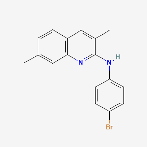 molecular formula C17H15BrN2 B5701597 N-(4-bromophenyl)-3,7-dimethylquinolin-2-amine 