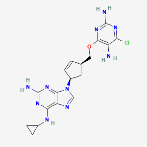 molecular formula C18H21ClN10O B570163 o-Pyrimidine derivative abacavir CAS No. 1443421-69-9