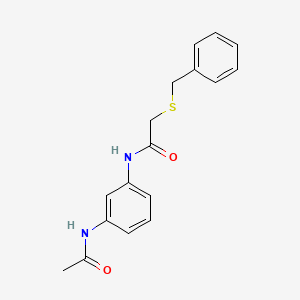 molecular formula C17H18N2O2S B5701708 N-[3-(acetylamino)phenyl]-2-(benzylsulfanyl)acetamide 