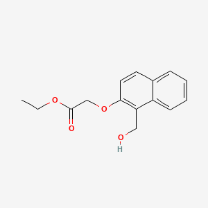 molecular formula C15H16O4 B570172 Ethyl 2-((1-(hydroxymethyl)naphthalen-2-yl)oxy)acetate CAS No. 1155038-30-4