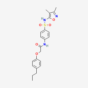 molecular formula C22H25N3O5S B5701723 N-{4-[(3,4-dimethyl-1,2-oxazol-5-yl)sulfamoyl]phenyl}-2-(4-propylphenoxy)acetamide 