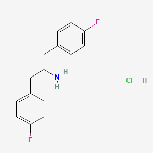 molecular formula C15H16ClF2N B570174 1,3-Bis(4-fluorophenyl)propan-2-amine;hydrochloride CAS No. 1242876-06-7